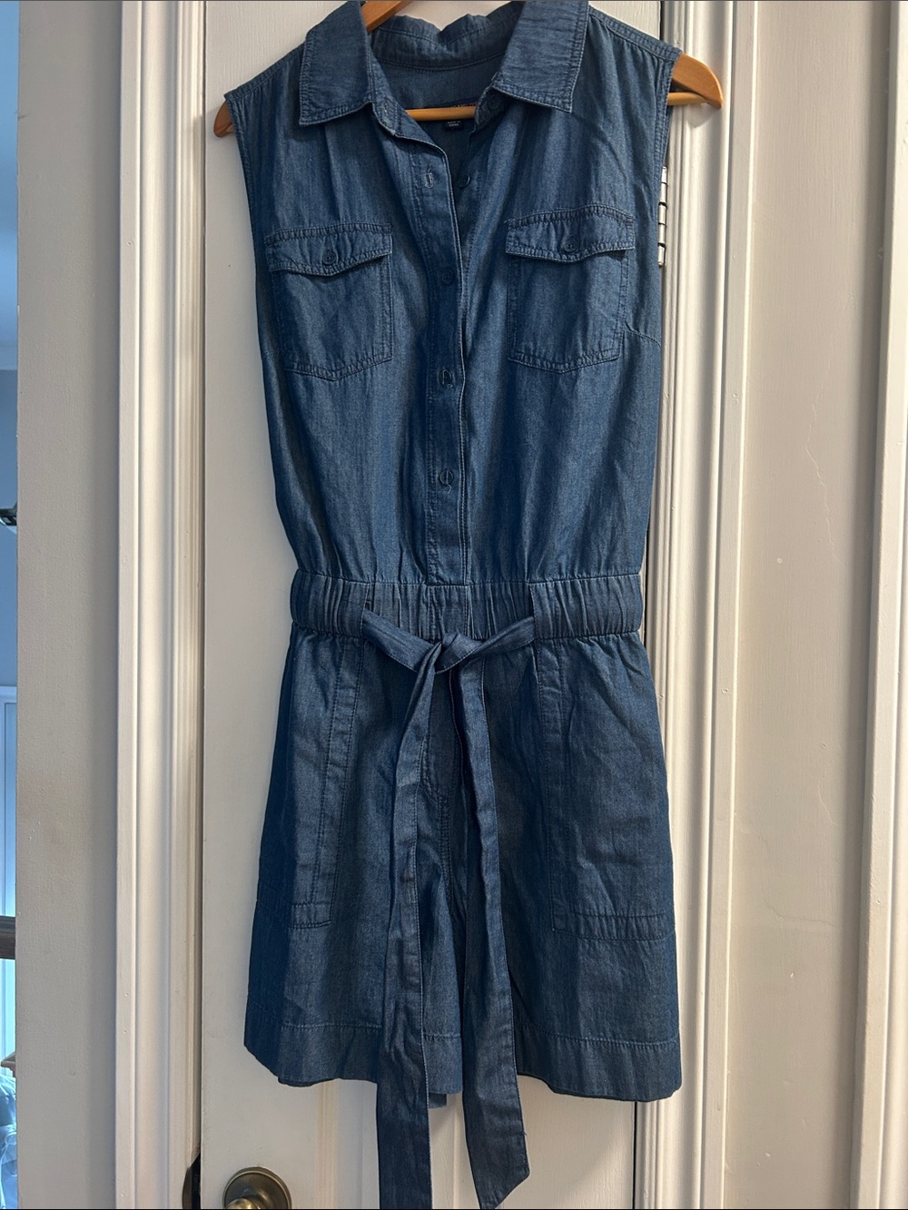 Isaac Mizrahi Denim Blue Sleeveless Jumpsuit Romper
